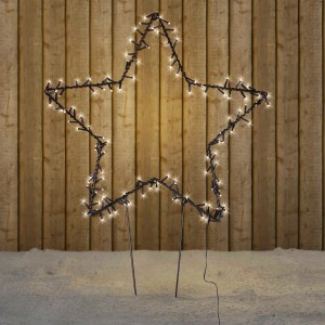 Mojawo XXL Weihnachtsstern Weihnachtsbeleuchtung Gartenstecker inkl. Netzteil 140 LEDS