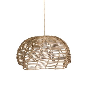 PR Home Mayla Pendelleuchte aus Rattan, Lampenschirm geflochten, natürliche Optik.
