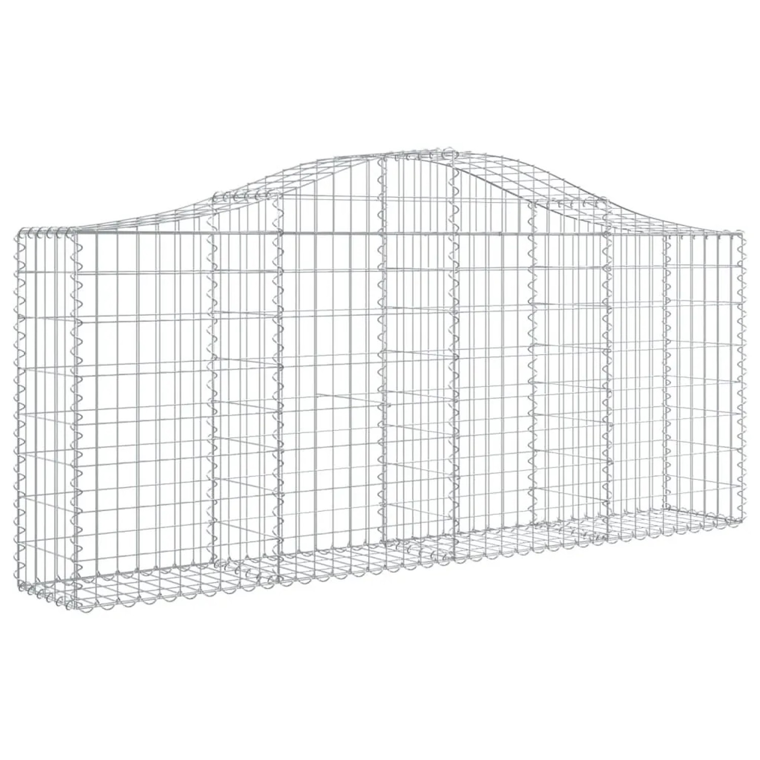 vidaXL Gabionen mit Hochbogen 15 Stk 200x30x80/100cm Verzinktes Eisen 3145422