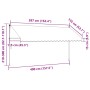 vidaXL Einziehbare Markise Handbetrieben mit LED 400 cm Creme 145875_8