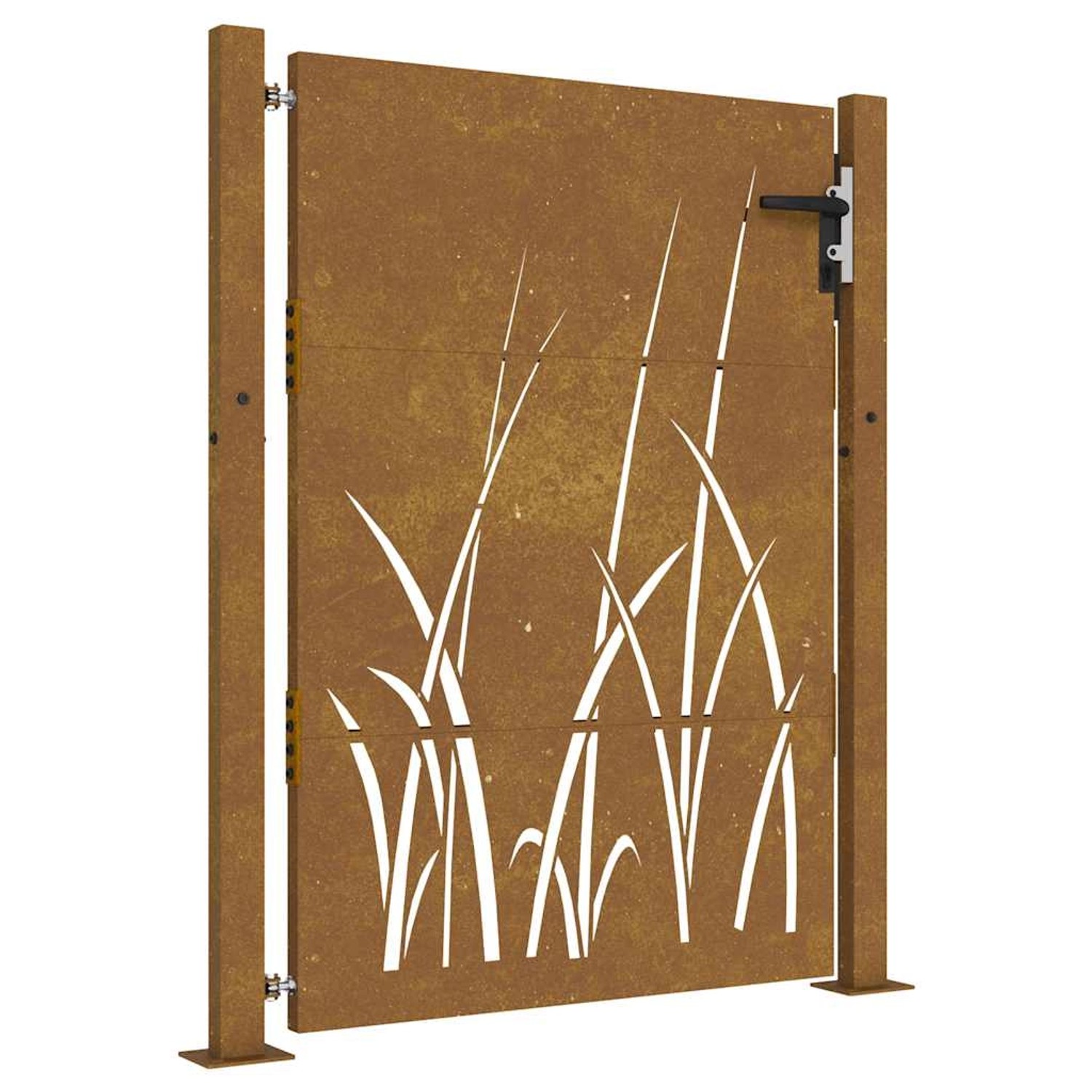 vidaXL Gartentor 105x130 cm Cortenstahl Gras-Design 153228 günstig online kaufen