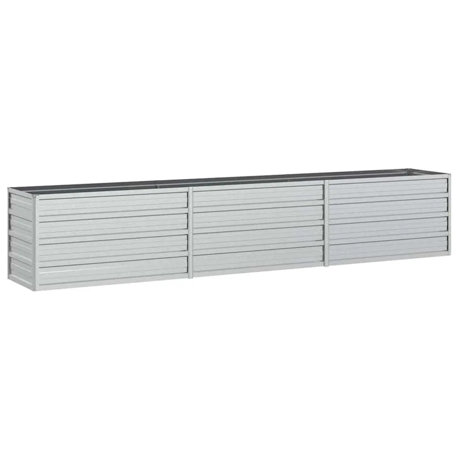 Furnicato Garten-hochbeet 240x40x45 Cm Verzinkter Stahl Silber