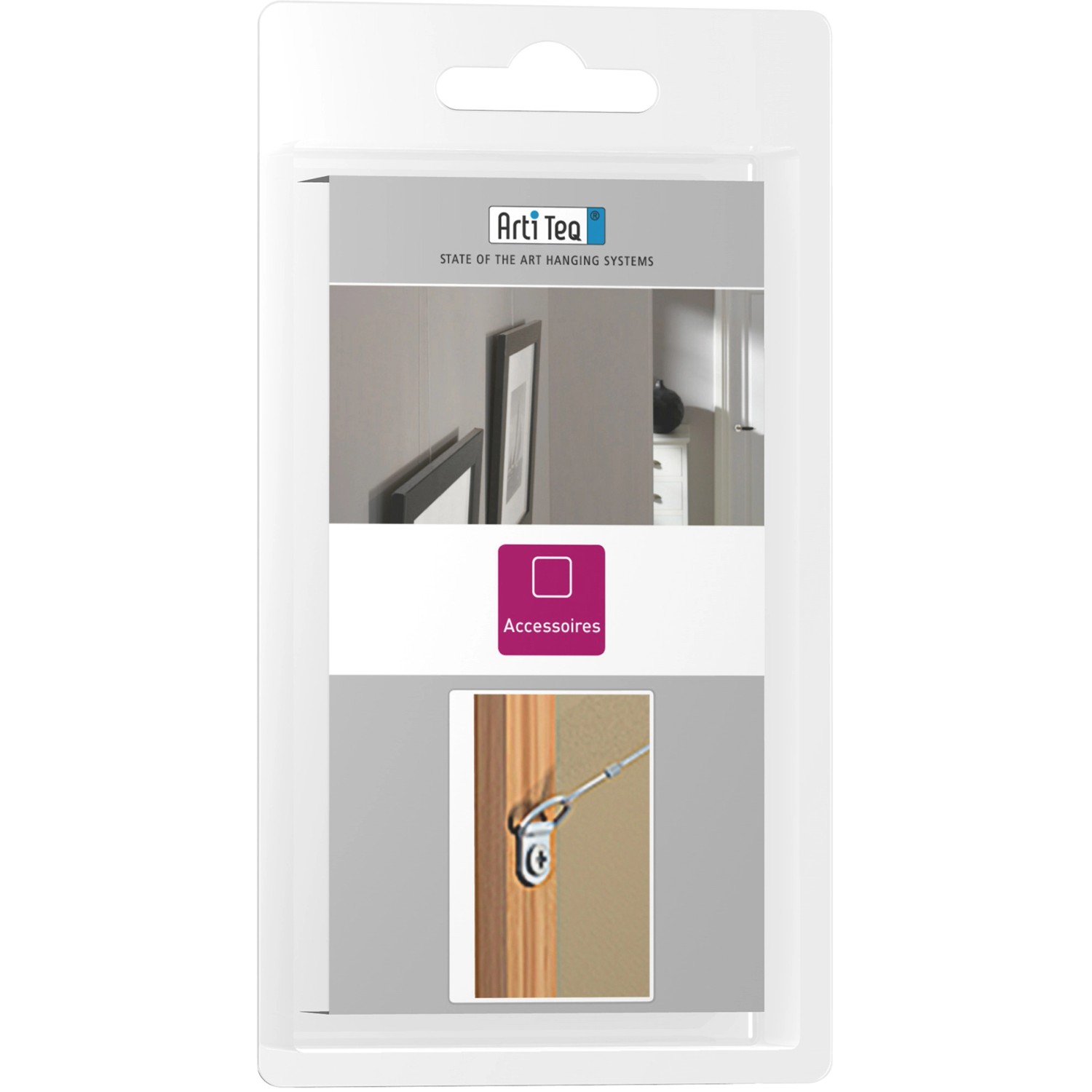 Artiteq Zubehör-Set: Aufhängeschnüre mit D-Ring für Bilderrahmenaufhängung.