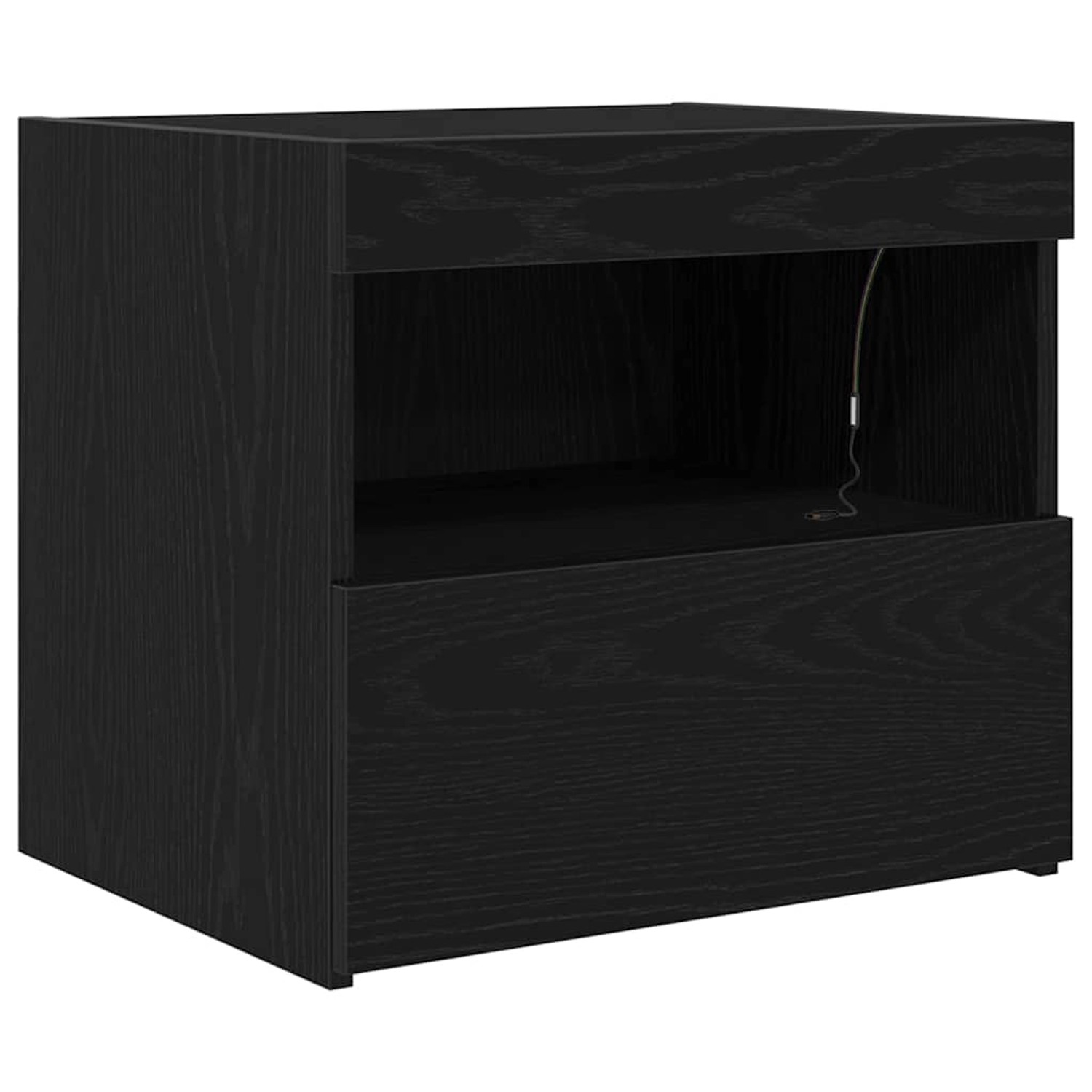 vidaXL Nachtschrank Schwarze Eiche 50 x 40 x 45 cm Holzwerkstoff 862184
