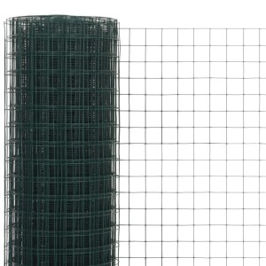 vidaXL Drahtzaun Stahl mit PVC-Beschichtung 10x0,5 m Grün 143623