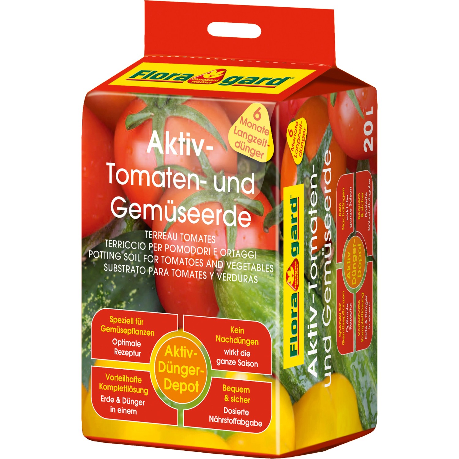 Floragard Aktiv Tomaten- und Gemüseerde 1 x 20 l