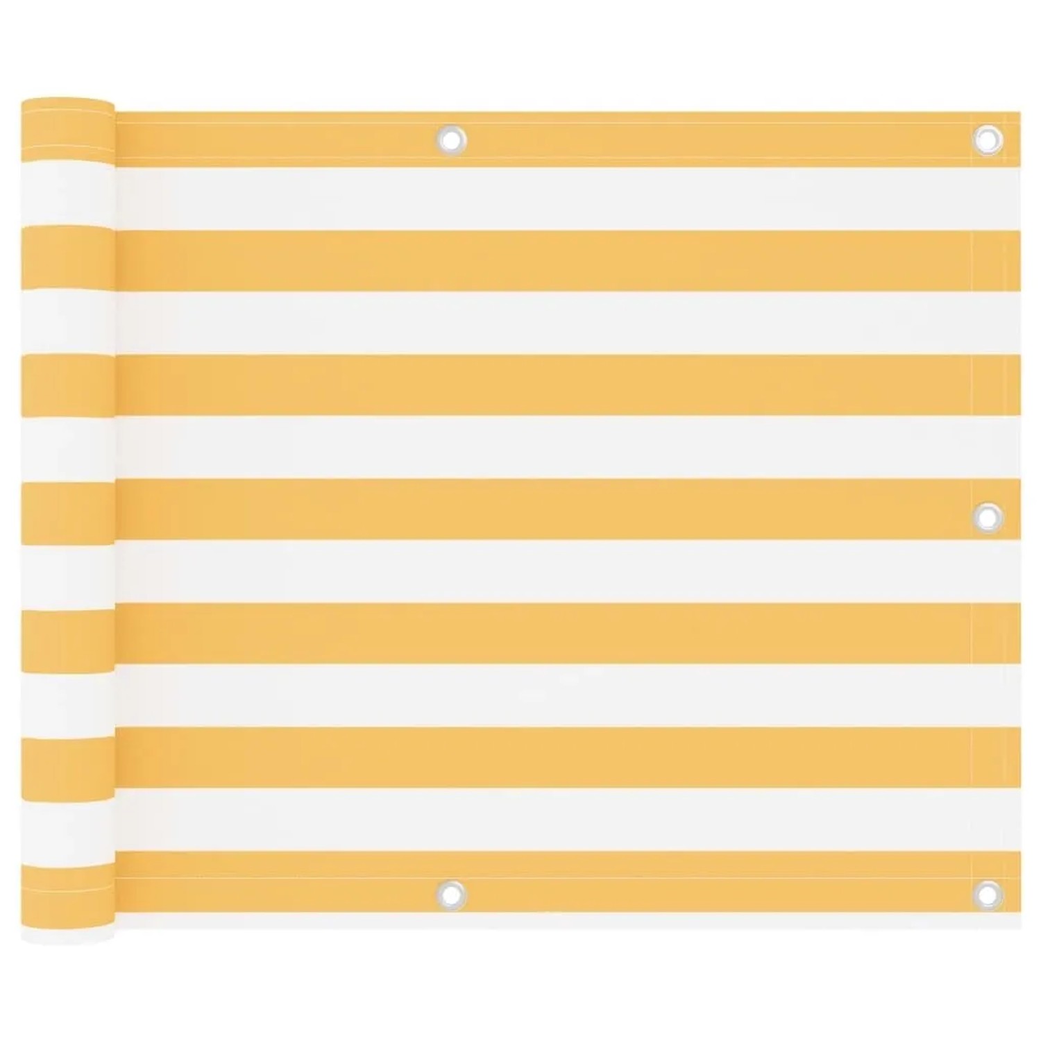 vidaXL Balkon-Sichtschutz Weiß und Gelb 75x600 cm Oxford-Gewebe 134903