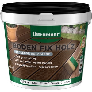 Eimer Ultrament Boden Fix Holz 4 l, Terrabraun, für Holzfußböden und Terrassen.