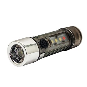 LED Akku-Taschenlampe, 120lm, 5000K, IPX4, mit USB-Anschluss und Clip.