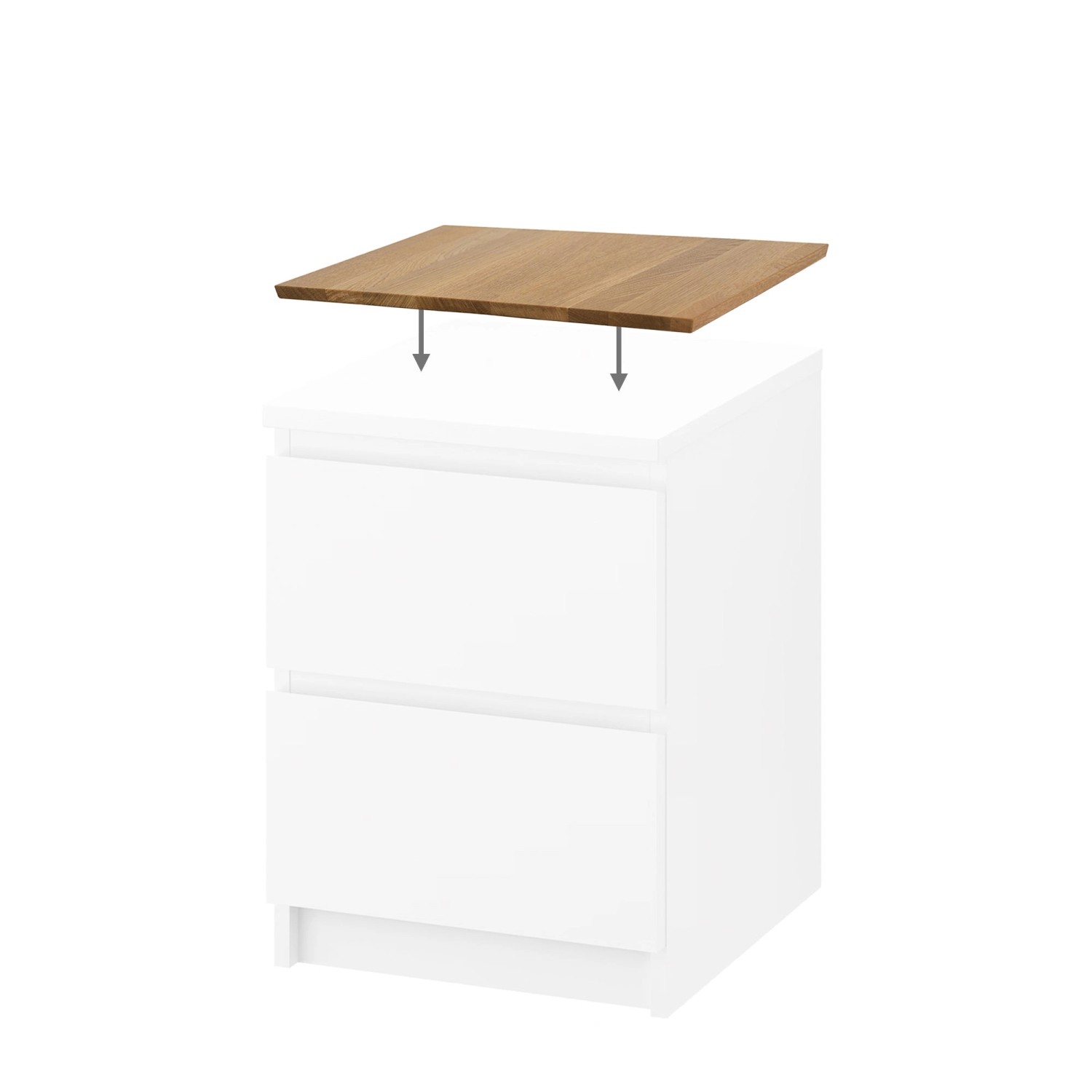 HORST Deckplatte für IKEA Malm Regal - Premium Eiche - Perfekte Passform - günstig online kaufen