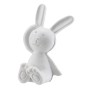 Weiße Osterdeko: Deko-Hase aus Polyresin, 6 cm groß.