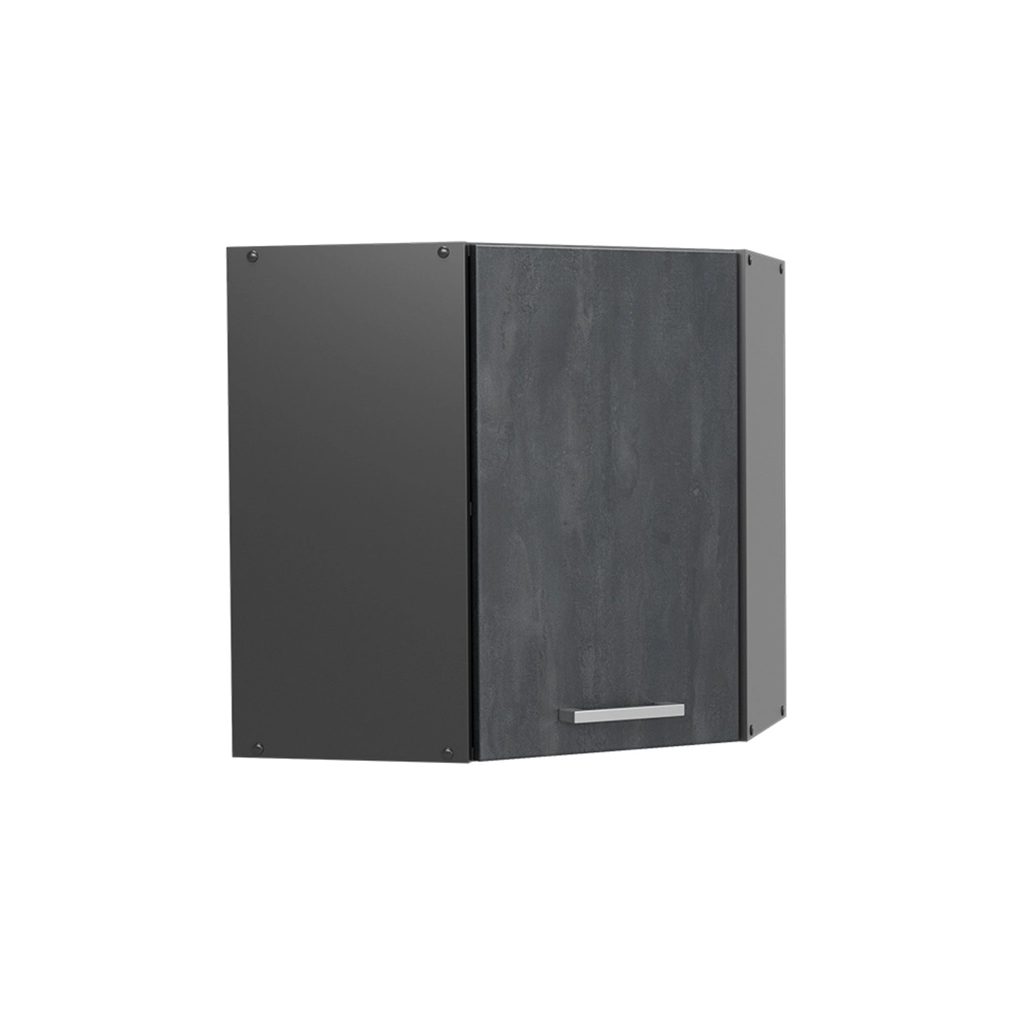 Vicco Eckhängeschrank R-Line Küchen-Eckschrank Schwarz Beton/Anthrazit 57 cm