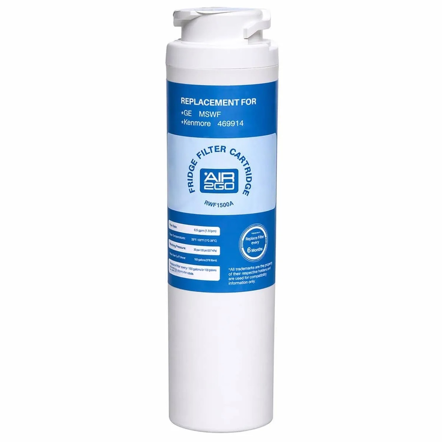 AIR2GO Wasserfilter für GE und RWF1500A und MWF