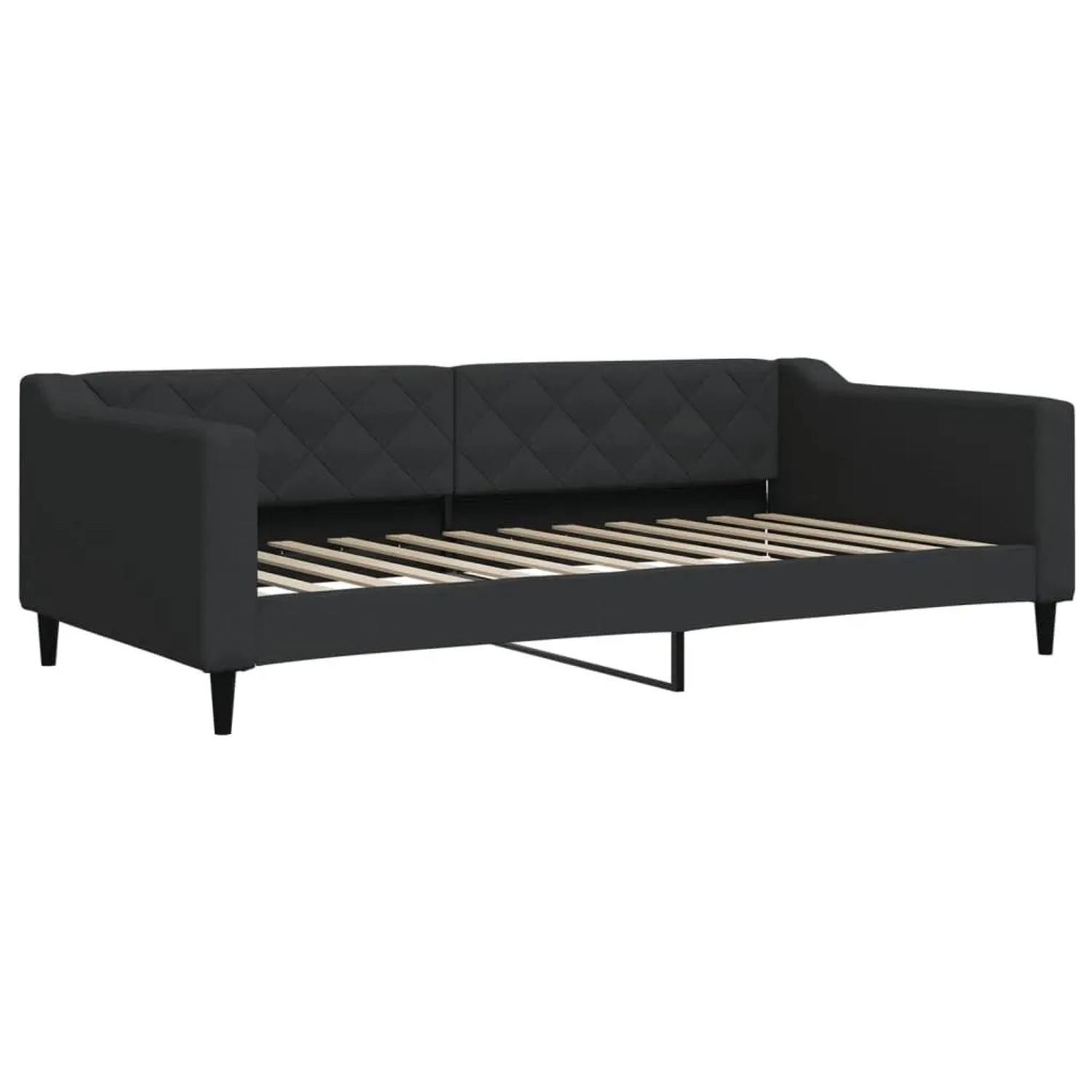 vidaXL Tagesbett Schwarz 100x200 cm Stoff 354168
