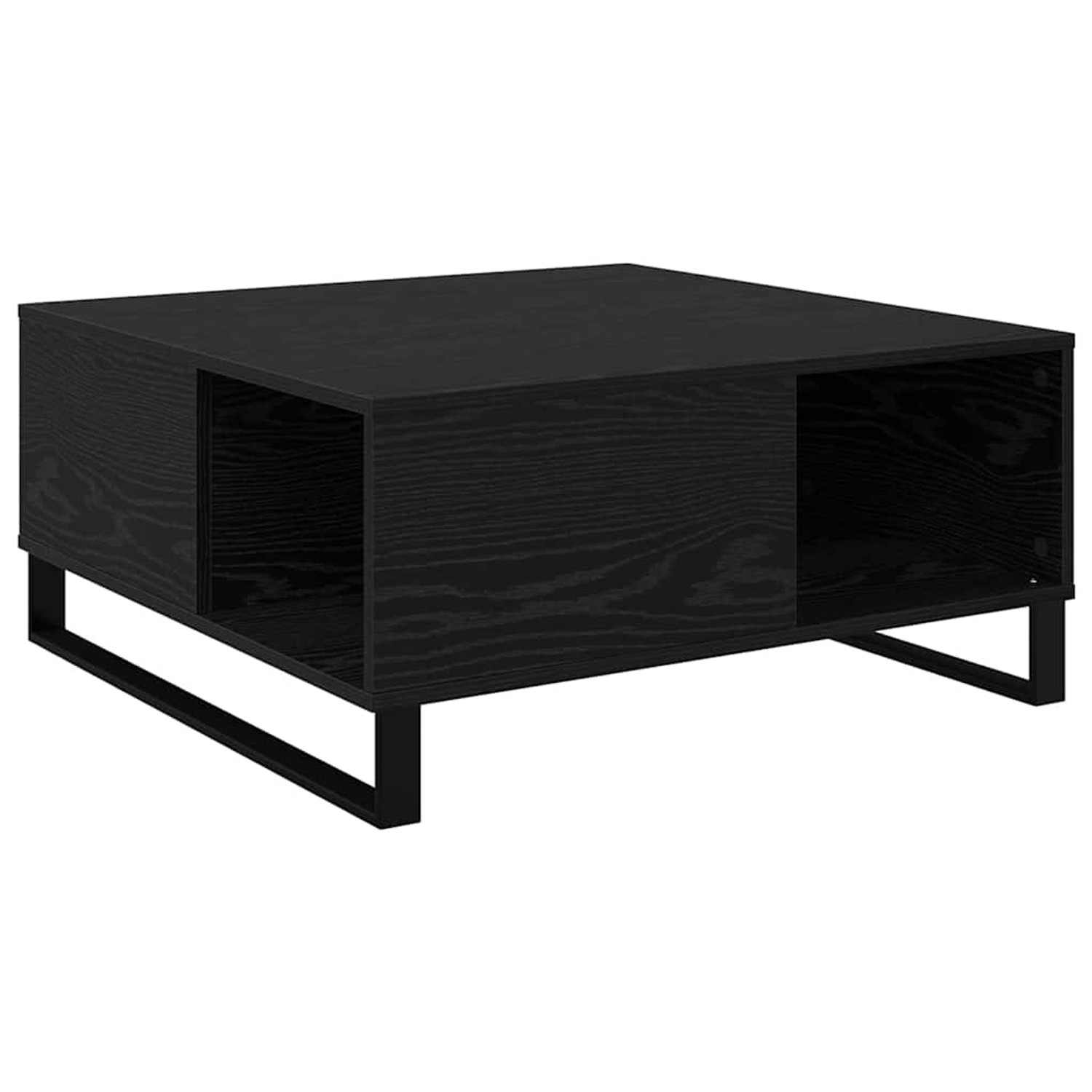vidaXL Couchtisch Schwarz Eichen-Optik 80 x 80 x 36,5 cm Holzwerkstoff 8816 günstig online kaufen