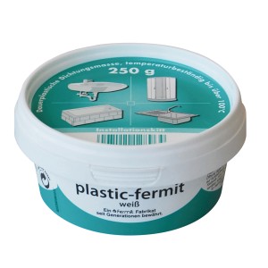 Kirchhoff Dichtmasse Plastic-Fermit, 250g Dose, weiß. Dichtpaste für Sanitär- und Abflussbereich.