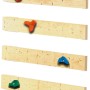Karibu Kletterwand Lotti, naturbelassen, mit 5 bunten Klettersteinen für Spieltürme.