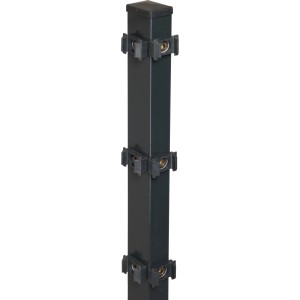 Floraworld Eckzaunpfahl, anthrazit, 160 cm, für Doppelstabmatten. Zubehör für Zaunbau.