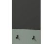 Inn.Furn Garderobenpaneel Cooper in Grau/Salbei, 45x165cm, mit Hutablage, Stange und Haken.