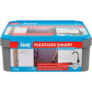 Eimer Knauf Flexfuge smart Anthrazit, gebrauchsfertiger Fugenmörtel für Fliesen und Naturstein.