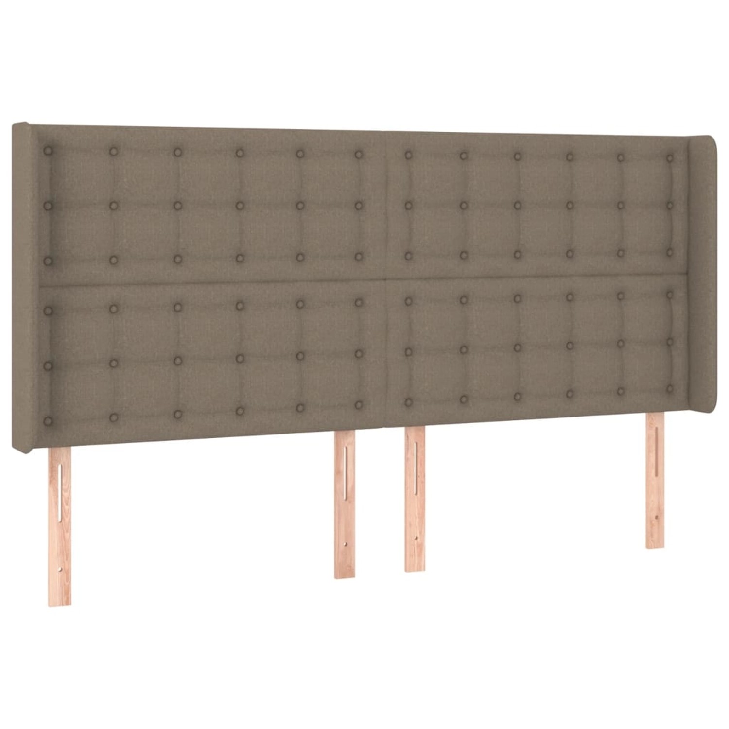 vidaXL LED Kopfteil Taupe 183x16x118/128 cm Stoff 3124500
