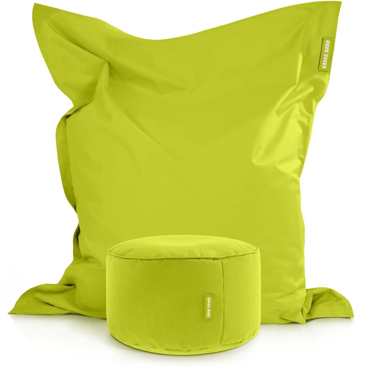 Green Bean Sitzhocker 2er Set Square + Stay 140 x 180 x 25 cm Wetterfest Hellgrün