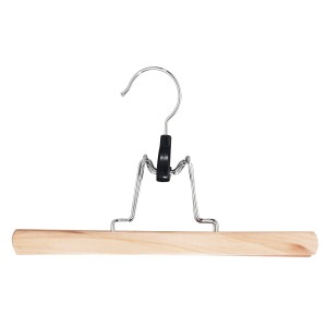 3er-Pack Hosenspanner aus Holz mit Metallhaken zur Hosenaufbewahrung.