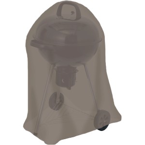 Tepro Abdeckhaube für Kugelgrill, Ø 57cm, taupe. Schutz vor Wind und Wetter für Grillutensilien.