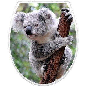 Banjado WC-Sitz Familie mit Koala-Motiv. Klodeckel mit integriertem Kindersitz und Absenkautomatik.