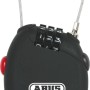 Abus Kabelschloss UV Lock 0101: Schwarzes Zahlenschloss mit Stahlkabel für Fahrräder.