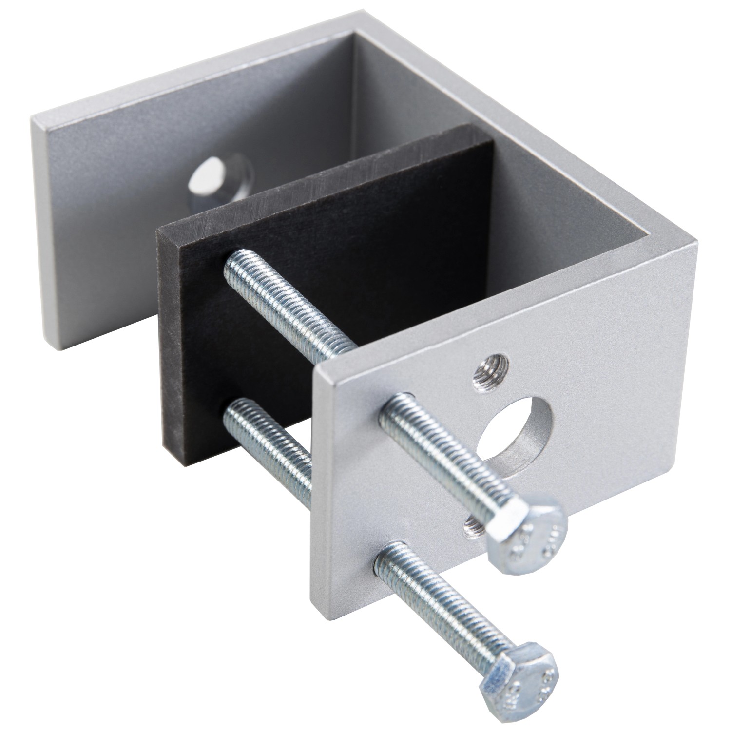 Klemmfuß Groß 65 mm Spannweite Eloxal Silber