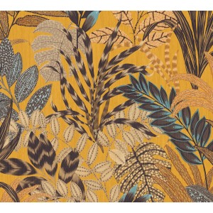 AS Creation Tapete Pop Up Panel Selbstklebend Blätter 250x52 cm Gelb-Braun FSC®