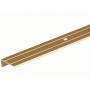 Goldenes Treppenkantenprofil aus Aluminium, L-Form, 5x23x2000 mm, für sichere Treppenabschlüsse.