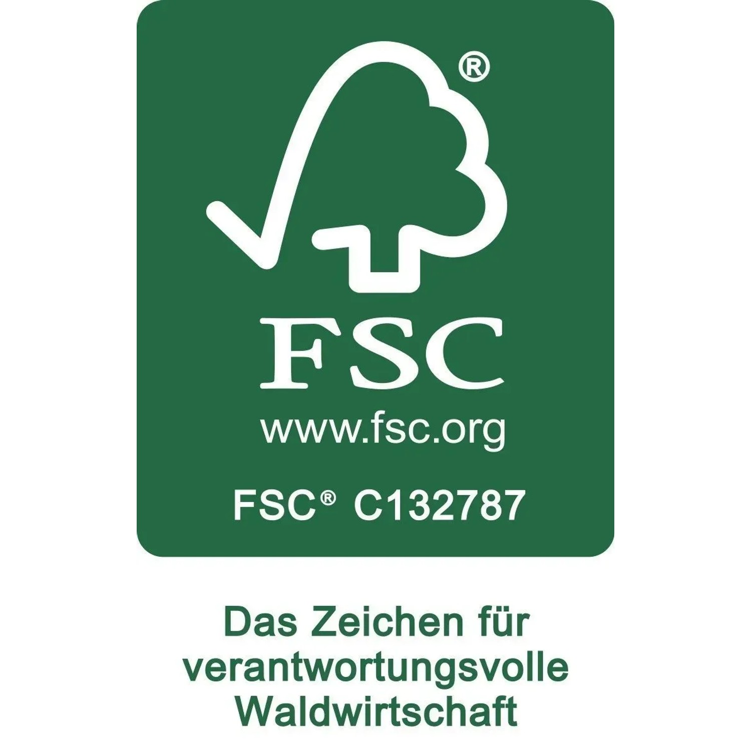 FSC-Siegel: Zeichen für verantwortungsvolle Waldwirtschaft für SAM Gartentisch Akazie.