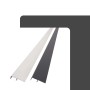 Protektor Abdeckprofile, 10x250cm, PVC, Weiß & Grau, für Sockel und Gebäude.