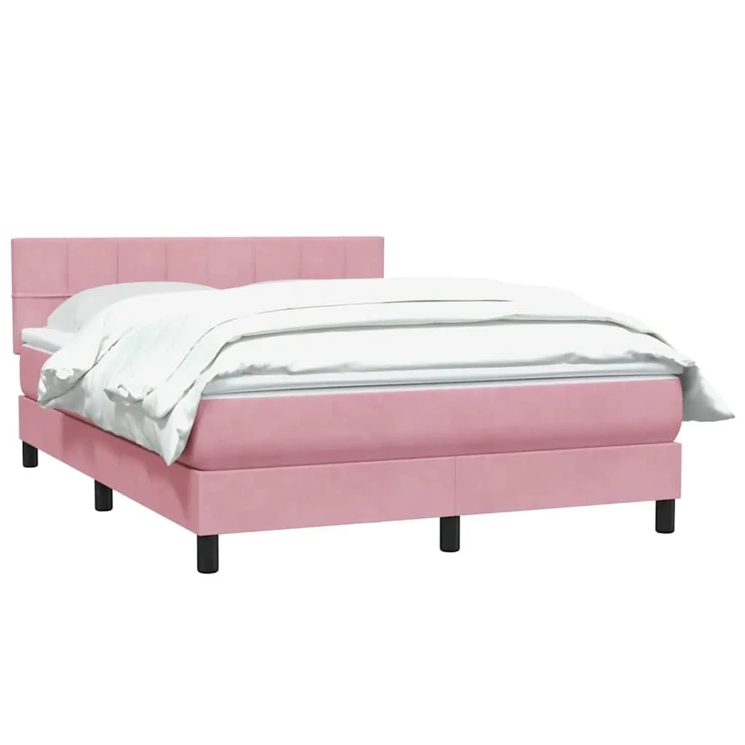 vidaXL Boxspringbett mit Matratze Rosa 140x220 cm Samt 3316262 günstig online kaufen