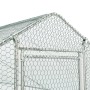 Detailaufnahme: Juskys Freilaufgehege HLS25T, 3x4x2m, mit Drahtgeflecht und Tür.