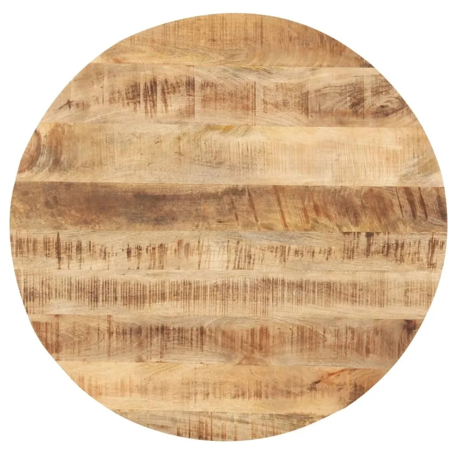 vidaXL Tischplatte Massivholz Mango Rund 25-27 mm 60 cm 286006