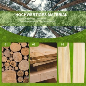 Detailaufnahme Tannenholz der Outsunny Gartenbank, robust und wetterfest.