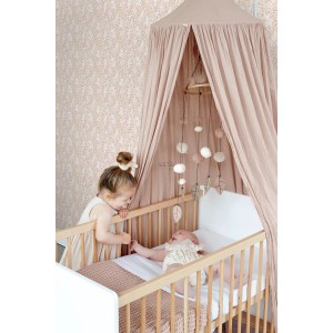 ESTAhome Tapete Blumen Hellrosa und Beige 53 cm x 10.05 m
