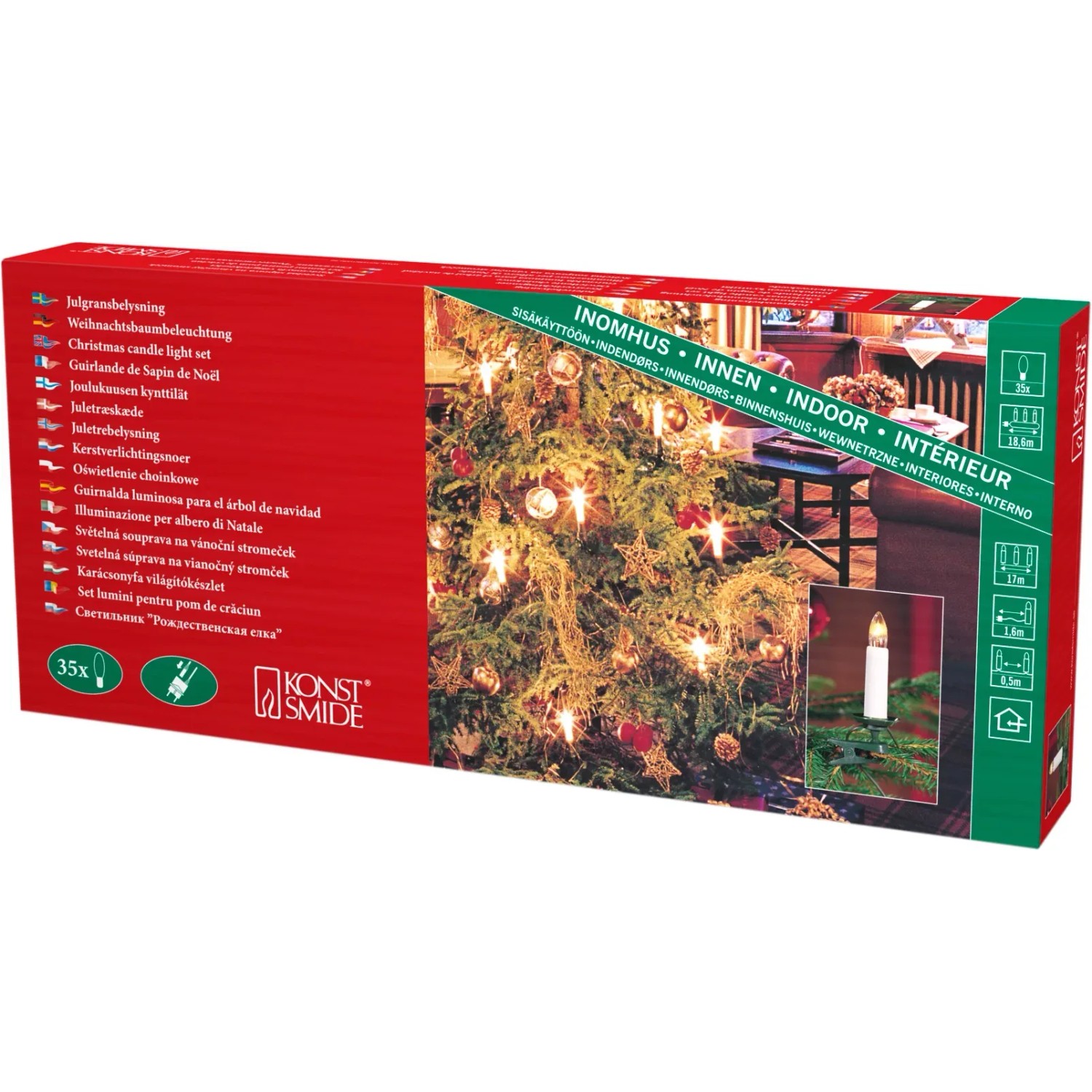 Konstsmide Weihnachtsbaum Lichterkette 35 Birnen warmweiß 230 V innen kaufen bei OBI