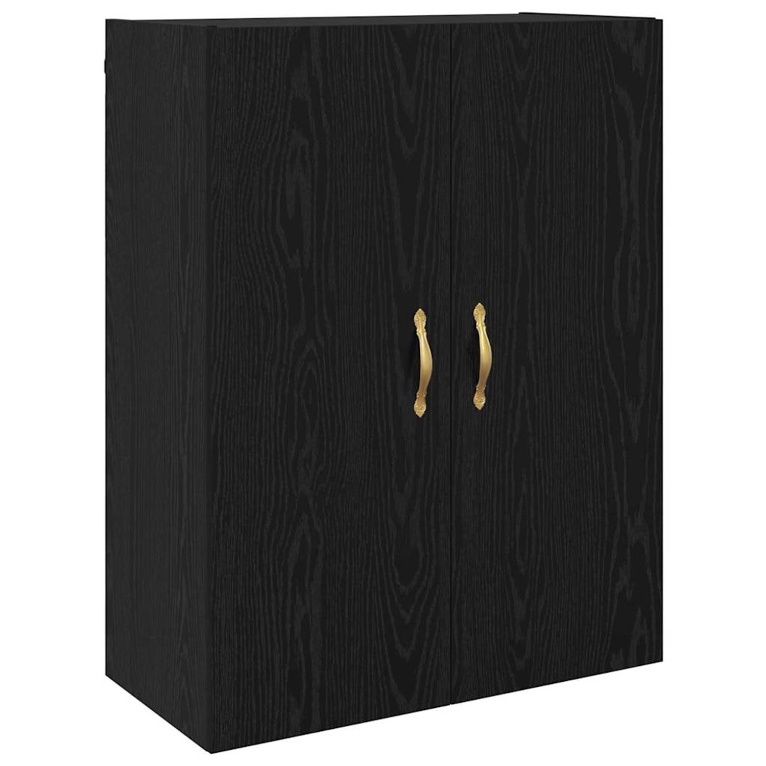 vidaXL Wandschrank Schwarz Eichen-Optik 69,5 x 34 x 90 cm 879512 günstig online kaufen