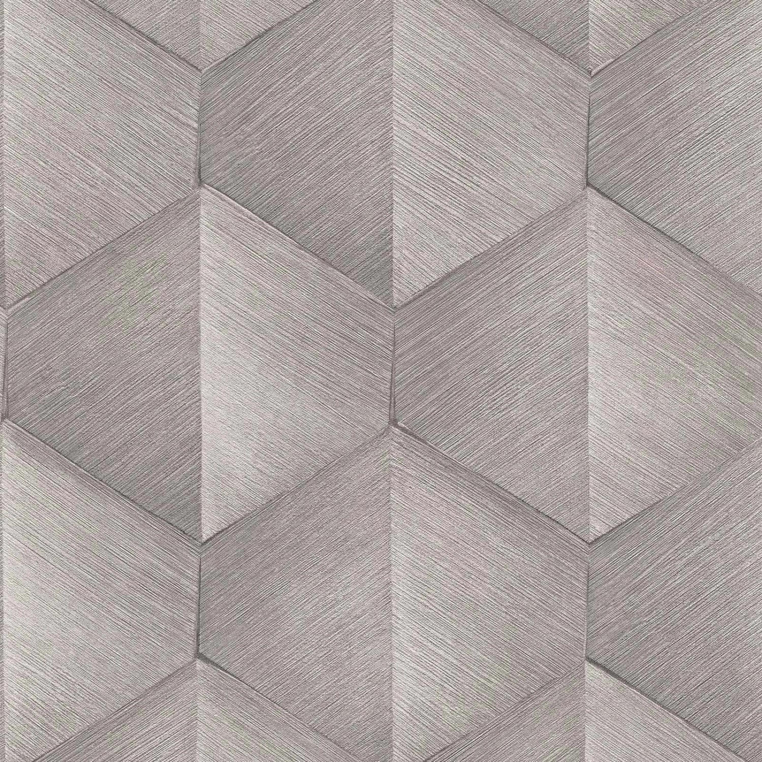 Bricoflor Geometrische Tapete Silber Grau Ideal für Büro und Wohnzimmer 3D Vliestapete Hellgrau mit Vinyl Struktur