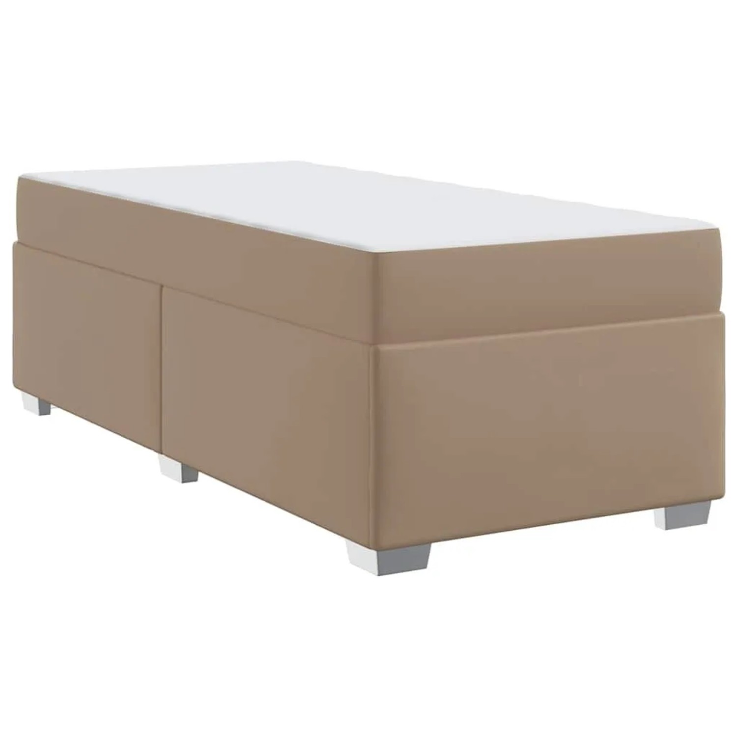 vidaXL Bettrahmen mit Matratze Cappuccino 80 x 200 cm Stoff 3399218
