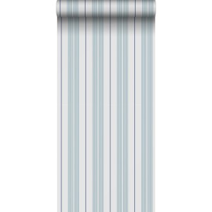 Sanders & Sanders Tapete Streifen Hellblau und Grau 53 cm x 10.05 m