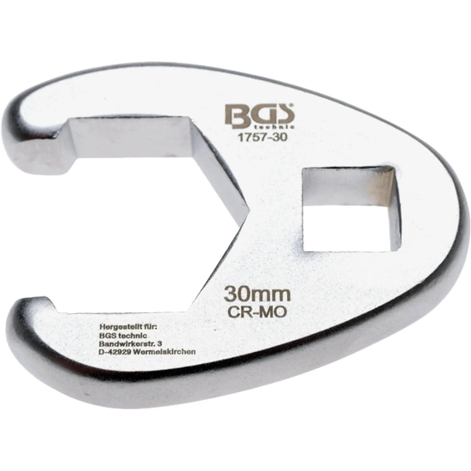 BGS Hahnenfußschlüssel Antrieb Innenvierkant 12 5 Mm  1 2 Zoll  SW 30 Mm 1757 30