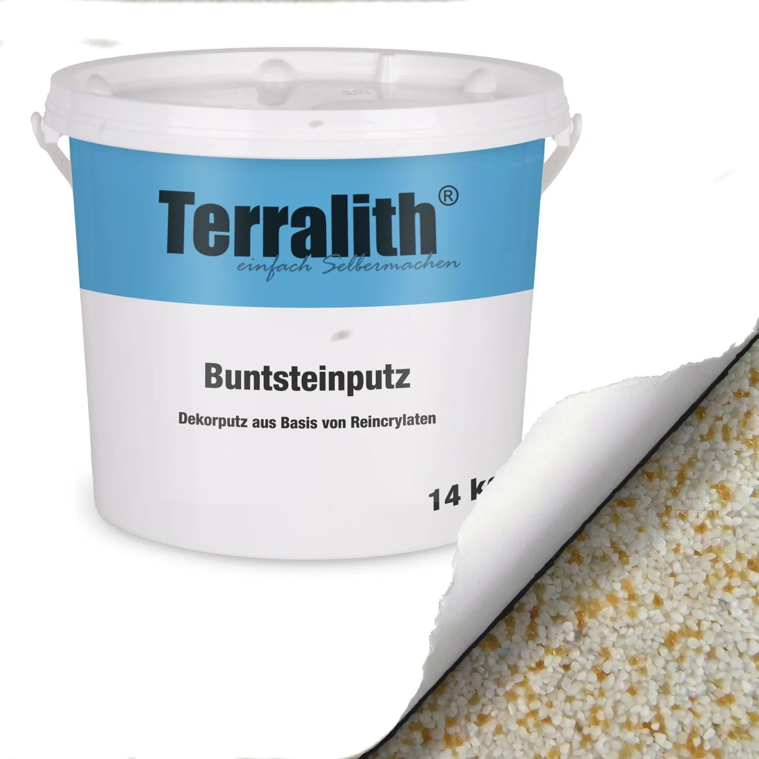Terralith Buntsteinputz Mosaikputz 2mm 14 kg BSP68 Gelb