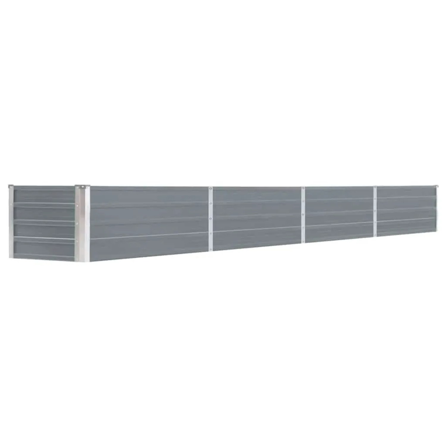 Furnicato Garten-hochbeet Verzinkter Stahl 320x40x45 Cm Grau