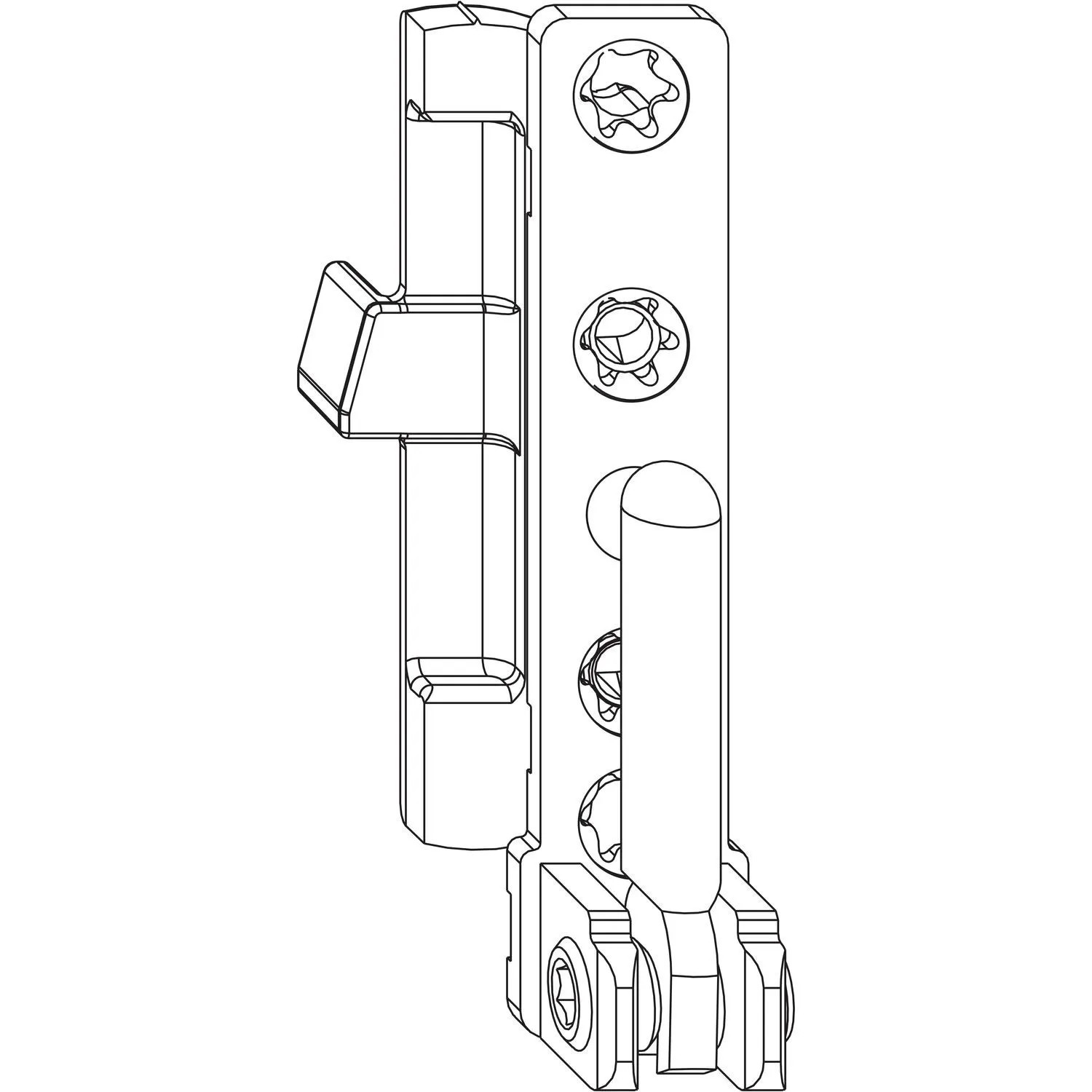 Maco Ecklager Dt130 4/15mm 130kg Silber Rechts
