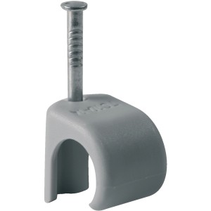 Schneider Electric Nagelschelle TC14-20, grau, mit Nagel für Rundkabel, 10er-Pack.